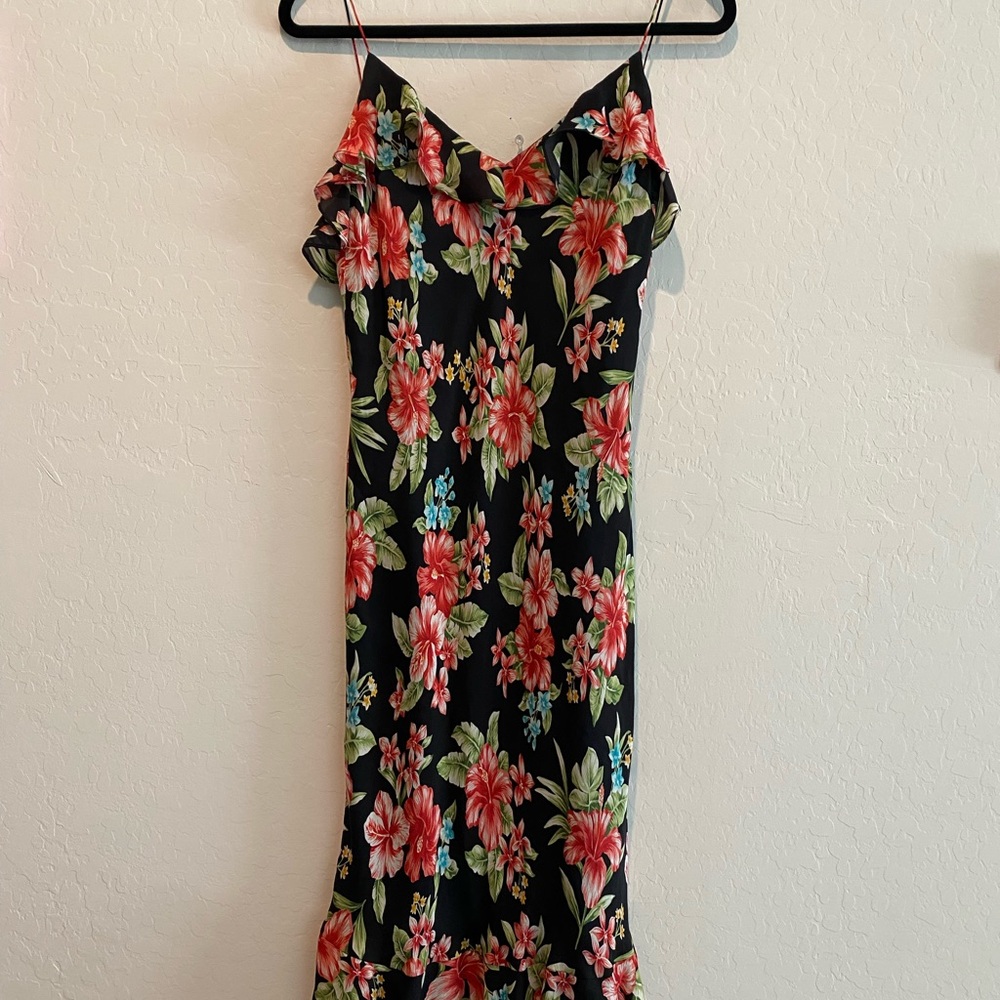 Vintage Jones of New York Silk Floral Dress